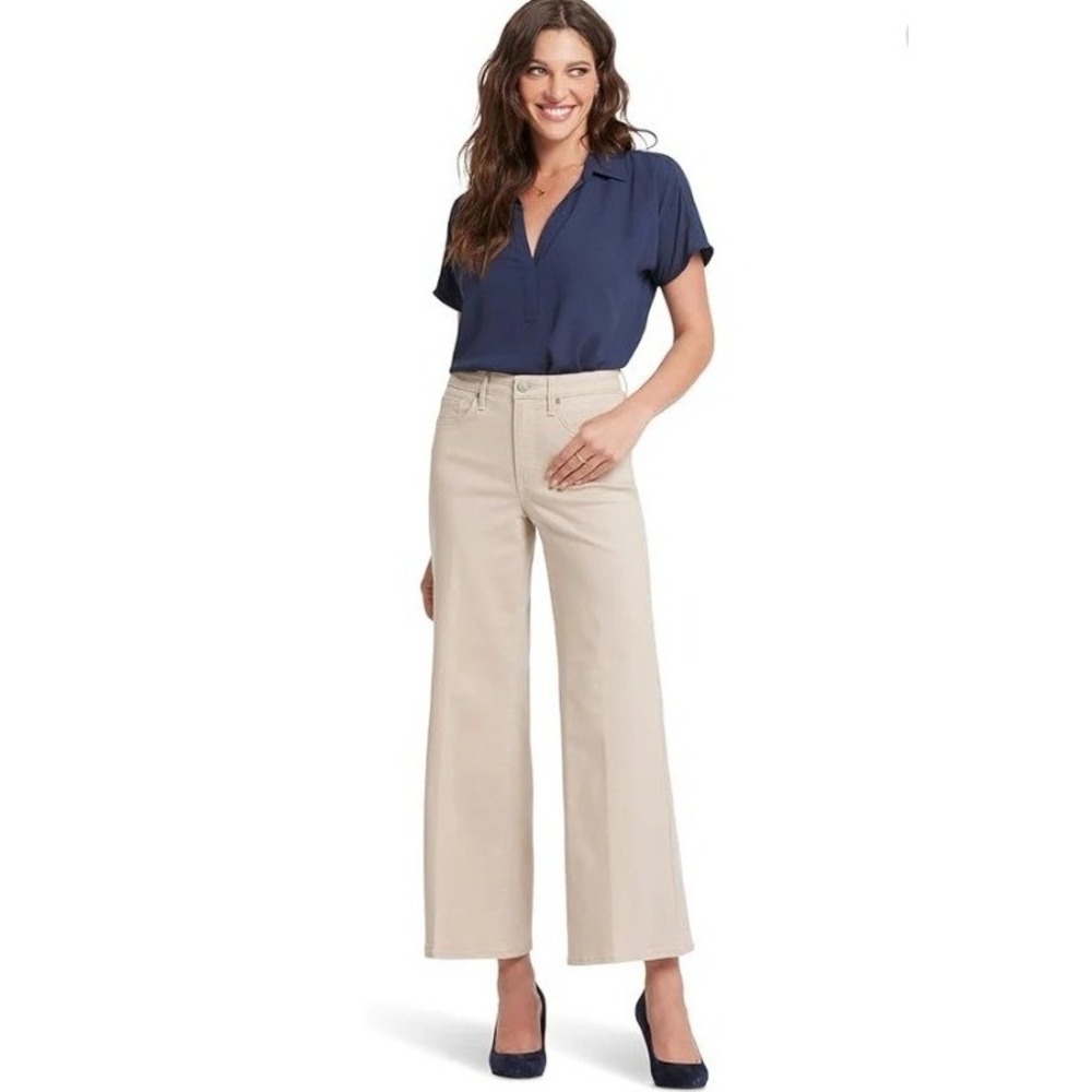 NWT NYDJ Women's Mia Palazzo Ankle Jeans Feather Plus Size 18 Denim High Rise